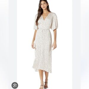 Vince White and Black Midi Dress